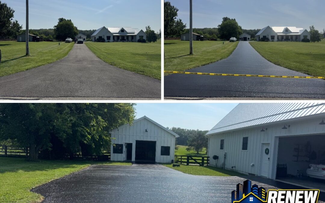 The first sealcoat is one of the most important steps in protecting a new asphalt driveway – Ashville, Ohio